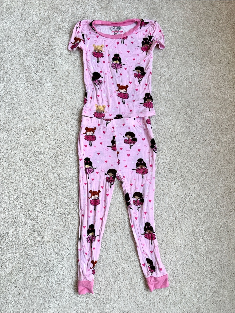 Penelope Mack Pink Heart & Ballerina Pajama Set